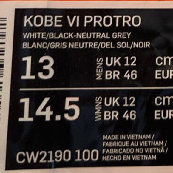 Kobe 6 Protro Del Sol CW2190-100 size 13 main image 5